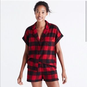 Madewell Red Buffalo Check PJ set